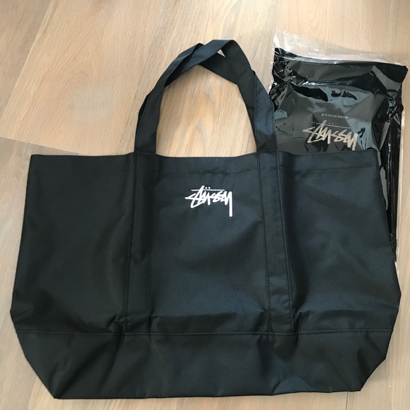 Stussy Black large tote bag school or shopping - Picture 3 of 5